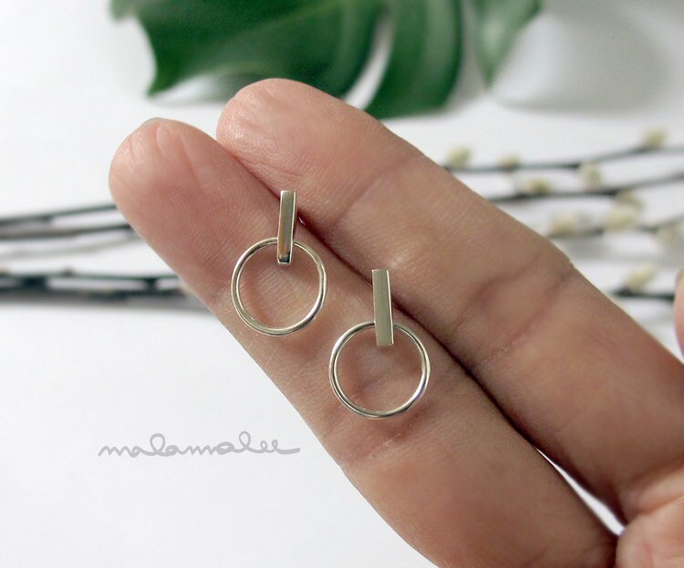 Dangle earrings, sterling silver dangling earrings, minimalist dangle earrings, minimalist earrings, chain earrings, silver drop earrings,