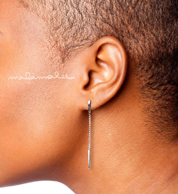 Dangle earrings, sterling silver dangling post earrings, minimalist dangle earrings, minimalist earrings, drop earrings, chain earrings