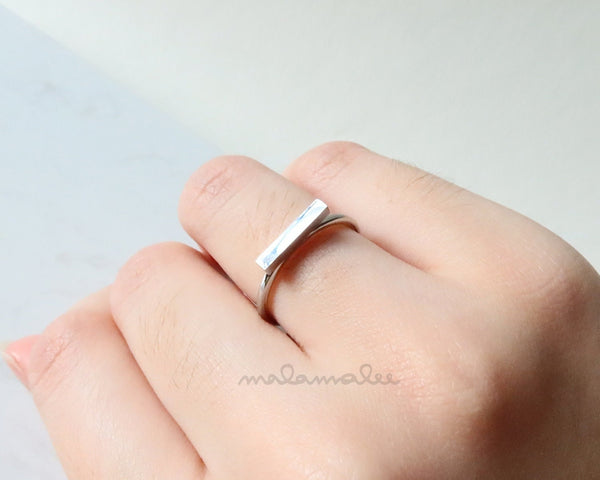 Minimalist Bar Ring, Silver Ring, Gold Ring, Dainty Ring, Stackable ring, Boho Minimalist Ring, Gold ring stackable, Stacking ring
