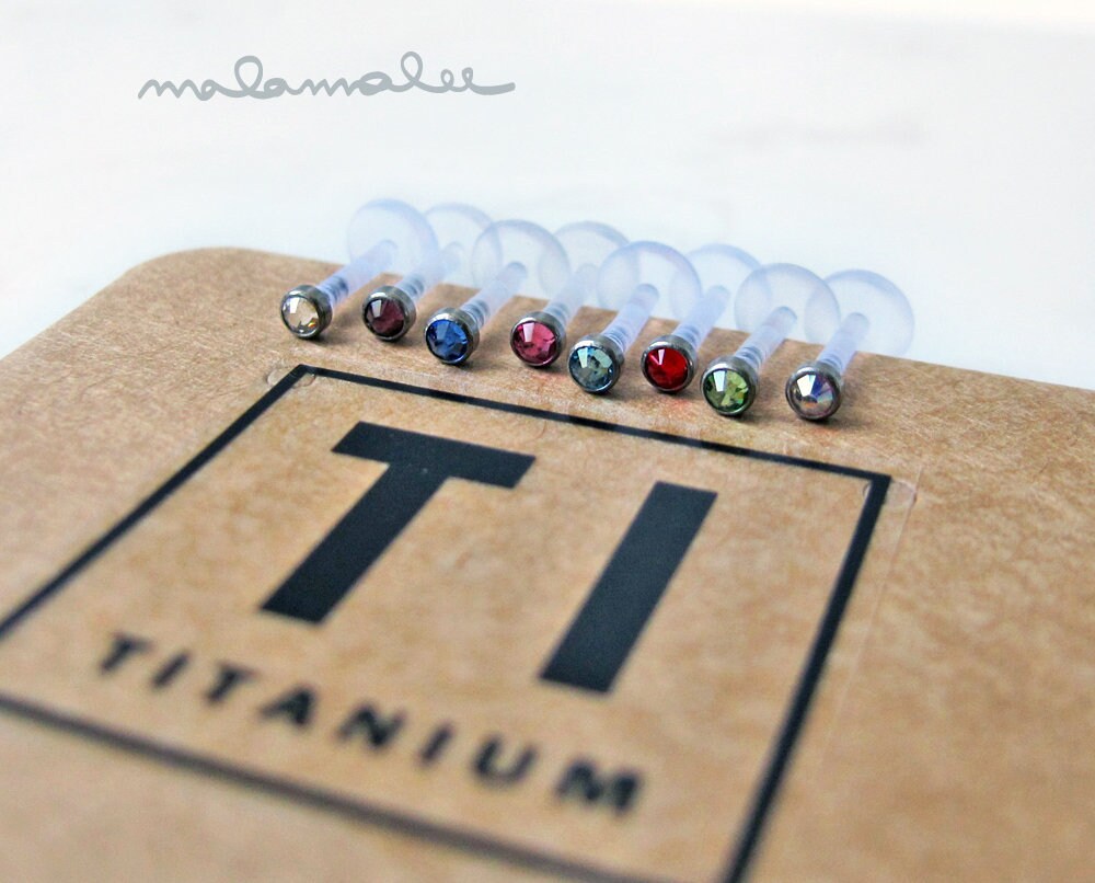 Tiny 2.5mm Titanium Flat Back earrings. Flexible  Bioplast bar, Hypoallergenic Nose, Ear Piercing, Titanium Earrings, Titanium nose stud