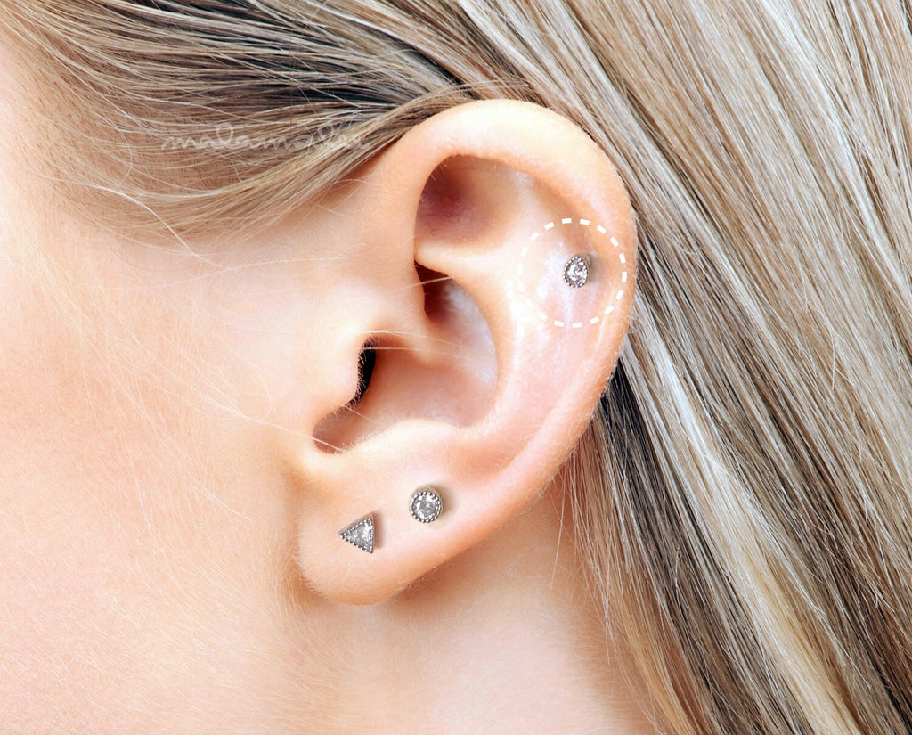Buy COCHARM G23 Titanium 16 Gauge Cartilage Earrings Stud 16g Flat Back  Climb Titanium Cartilage Piercing Jewelry for Women, metal, cubic-zirconia  at Amazon.in
