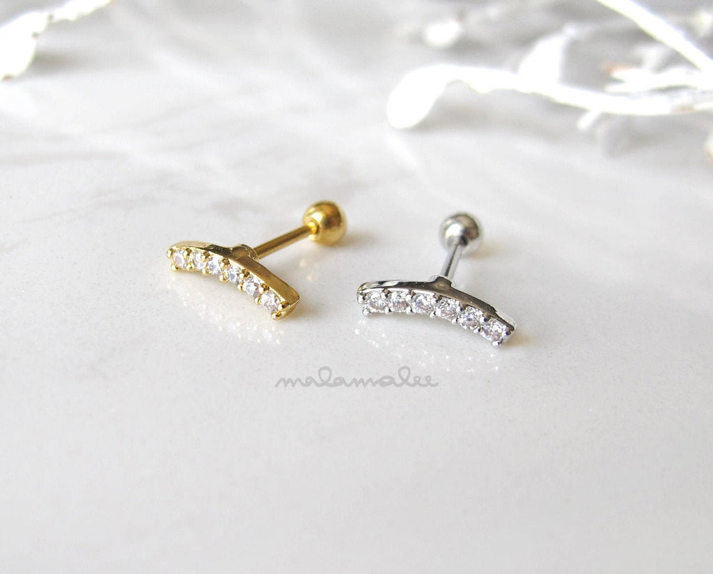 Curved bar cartilage on sale earring