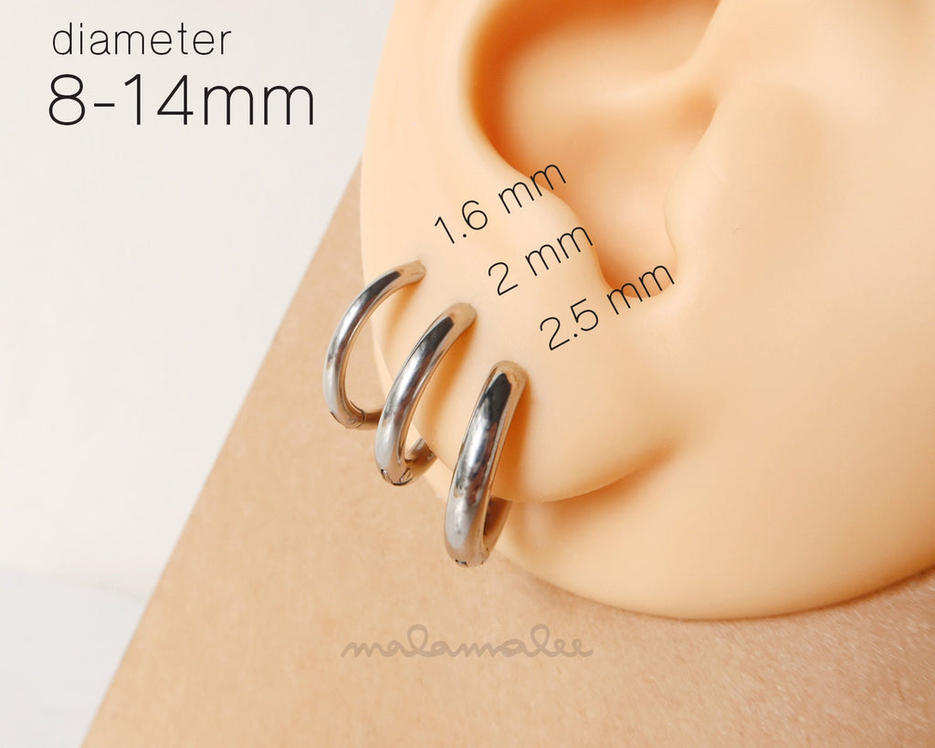 Thin Wire Hoop Earrings in 18k gold over sterling silver, 50mm – Miabella